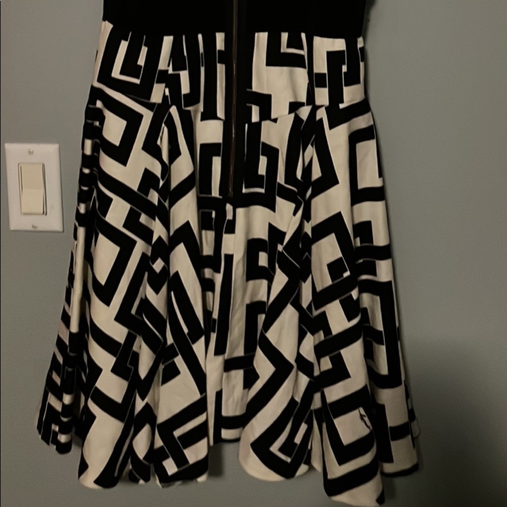 Black and off white Milly dress.